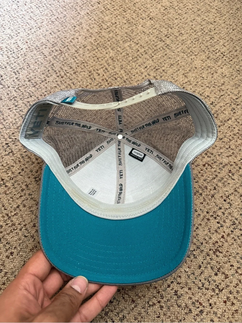 Yeti Gray Mesh Logo Trucker Hat